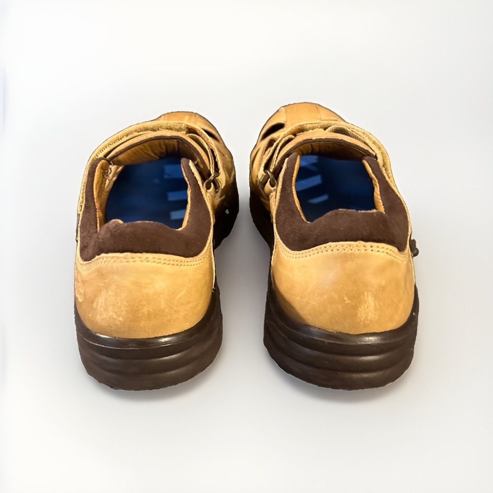 Dr comfort shoes women's Size 6.5M Breeze Fisherman Sandal In The Tan Leather - Picture 4 of 7